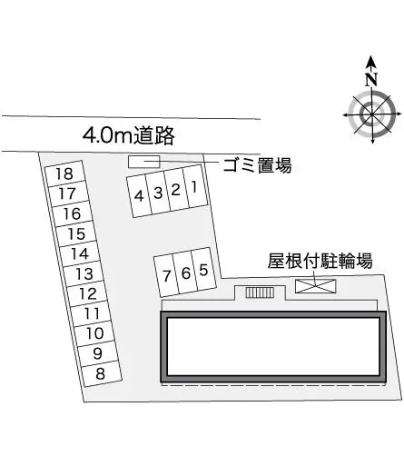 ★手数料０円★倉敷市中畝４丁目　月極駐車場（LP）